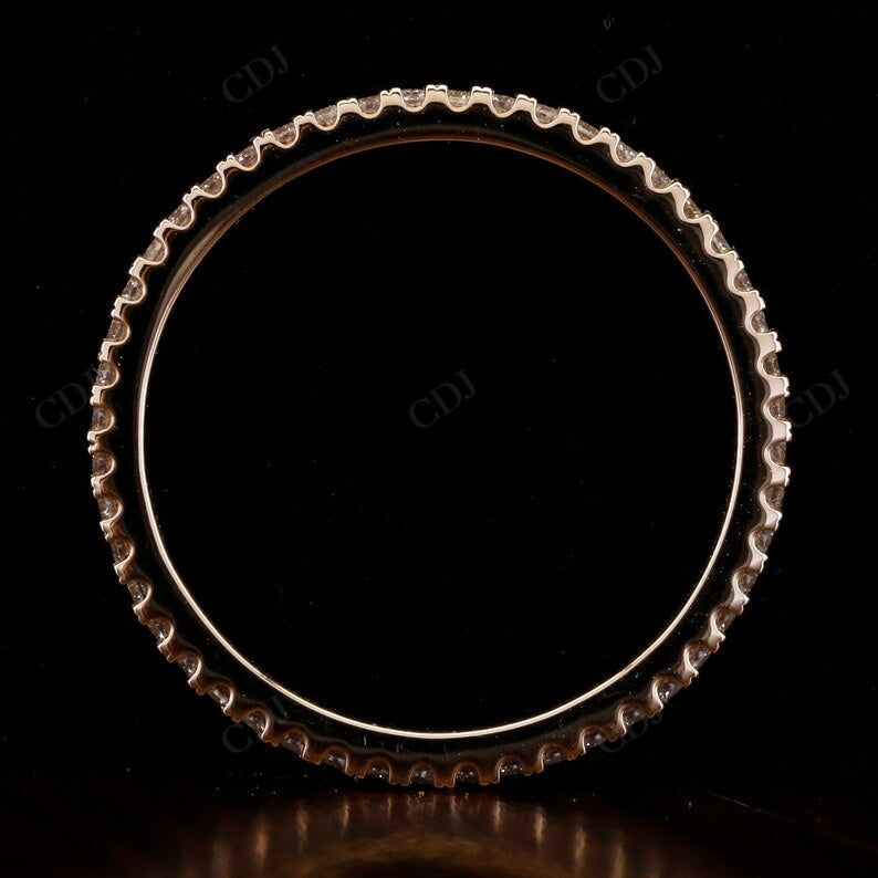 0.25CTW Round Cut lab grown diamond wedding band woman customdiamjewel