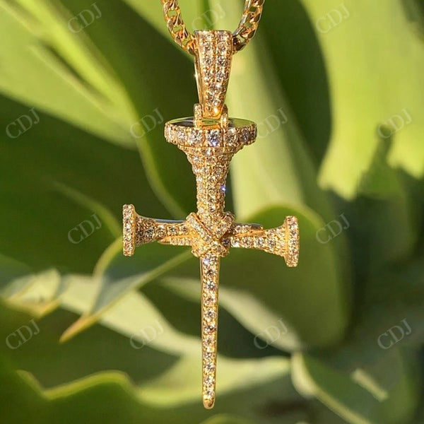 Moissanite Diamond Cross Hip Hop Pendant CustomDiamJewel
