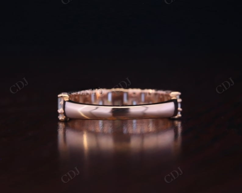 Baguette and Round 1.08CTW lab Grown diamond wedding band customdiamjewel