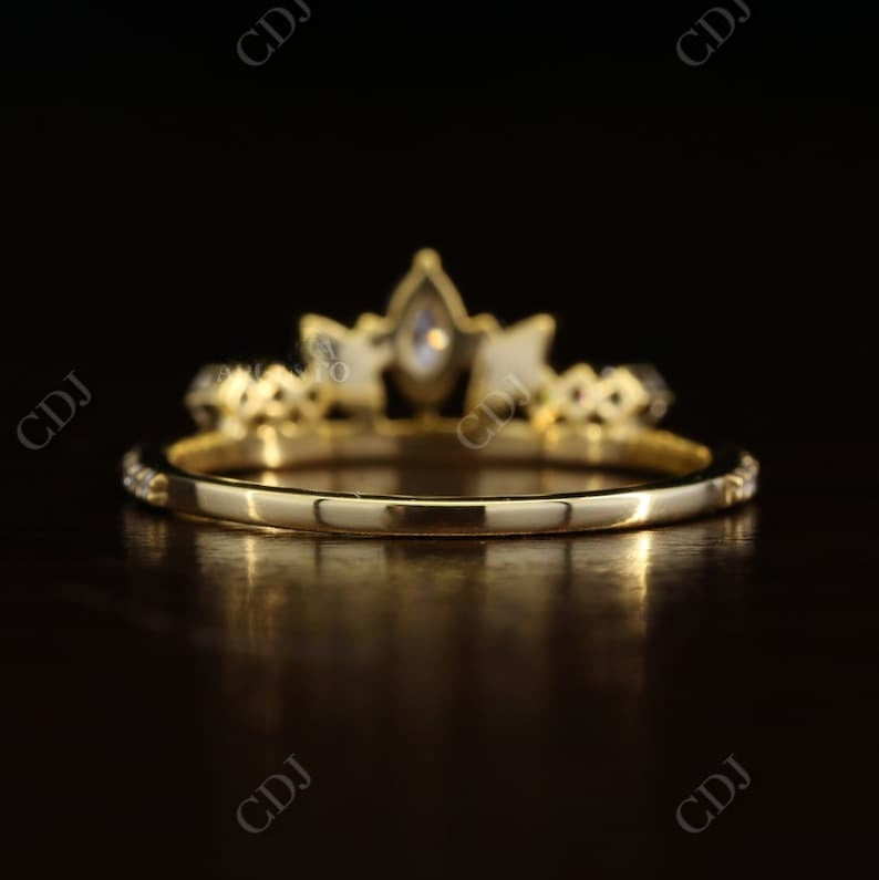 0.17CT Marquise And Round Cut Real Diamond Tiara Wedding Band customdiamjewel