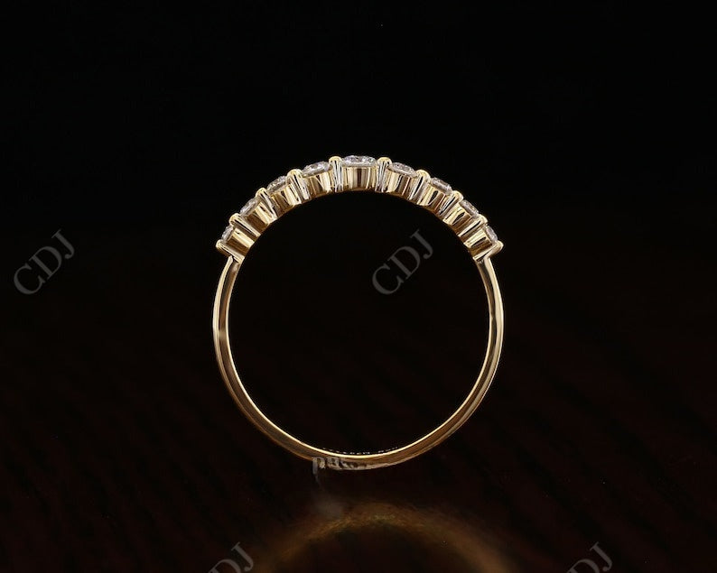 0.25CT Round Cut Natural Diamond Single Prong Wedding Band customdiamjewel