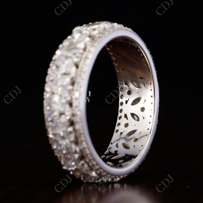 3.44CT Marquise and Round Natural Diamond Wedding Band customdiamjewel