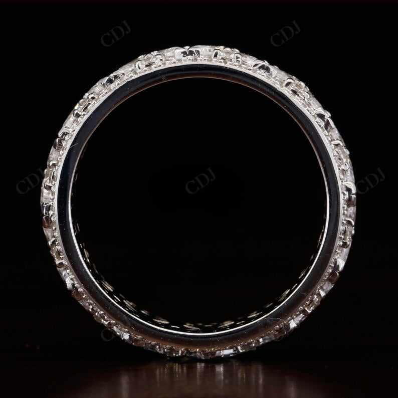 3.44CTW Marquise and Round Cut Lab Grown diamond wedding band customdiamjewel