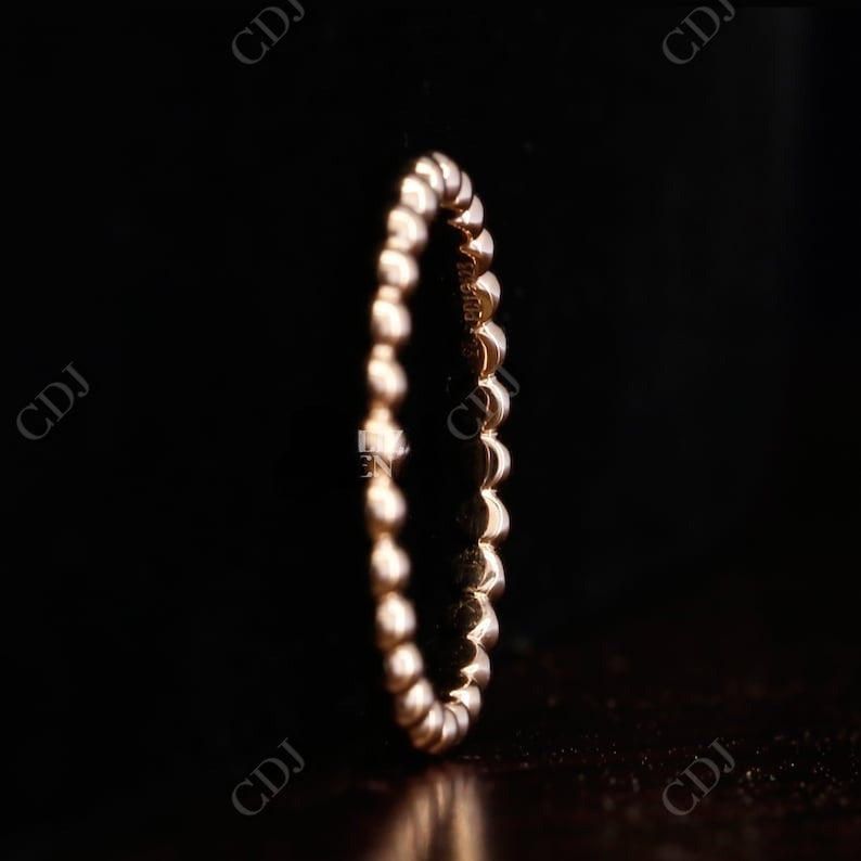 14k Solid Gold Bubble Stacking Wedding Band customdiamjewel