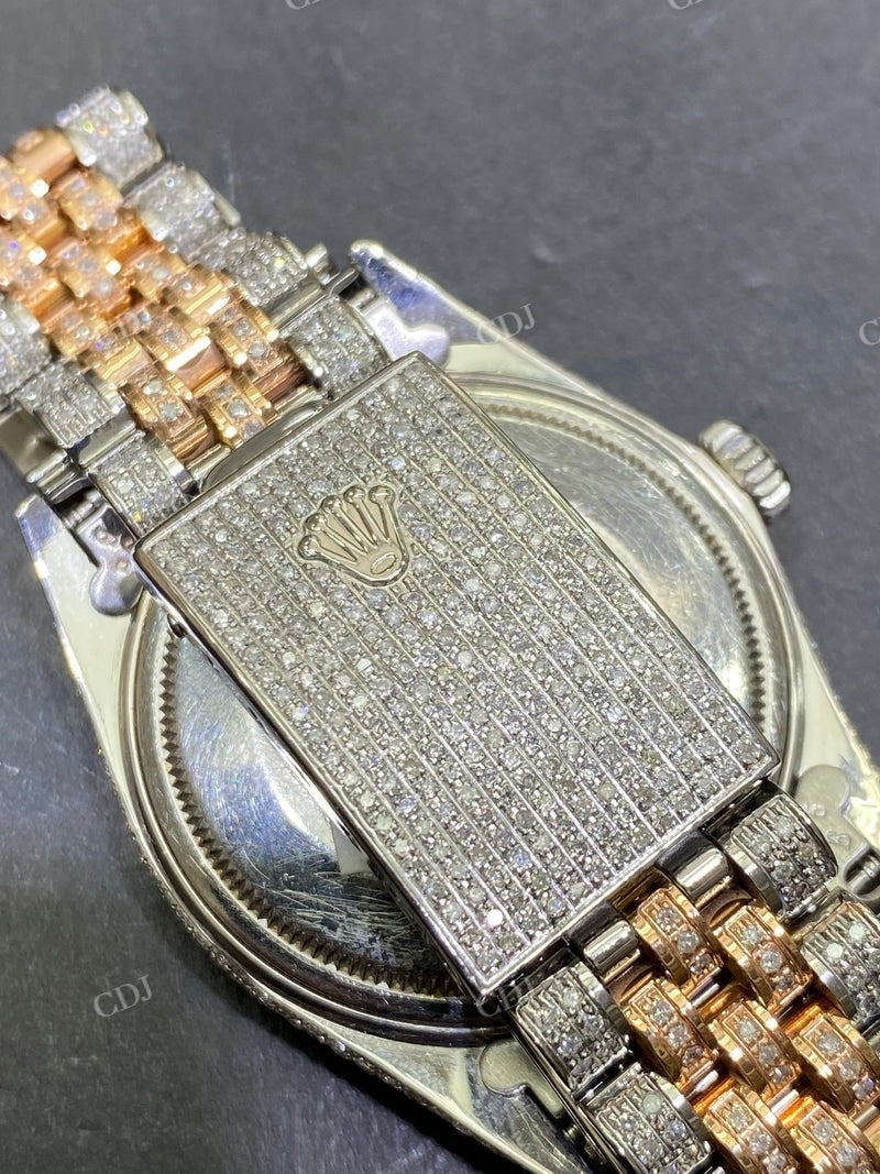 Hip Hop Style Men's Moissanite Rolex Watch customdiamjewel