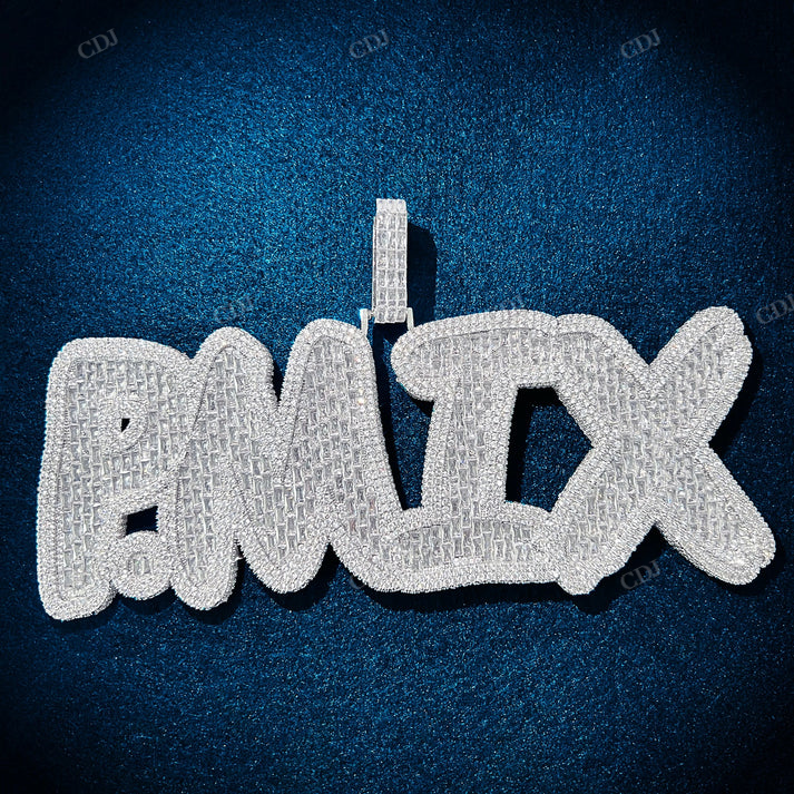 Moissanite Customized Hip Hop Iced Out Letter Pendant hip hop jewelry CustomDiamJewel