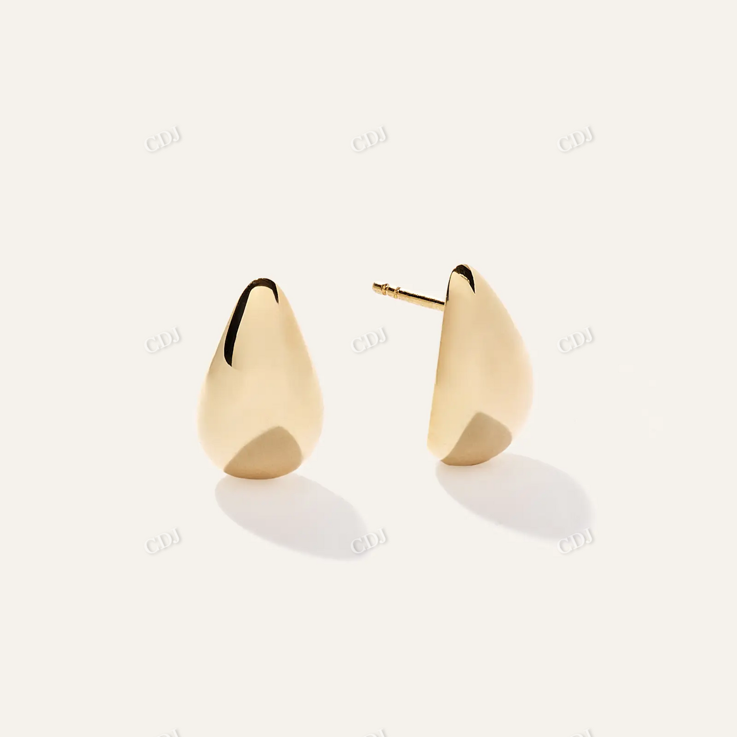 14K Gold Small Teardrop Earrings customdiamjewel