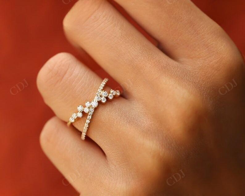 Criss Cross 0.49CTW Lab grown Diamond wedding band customdiamjewel