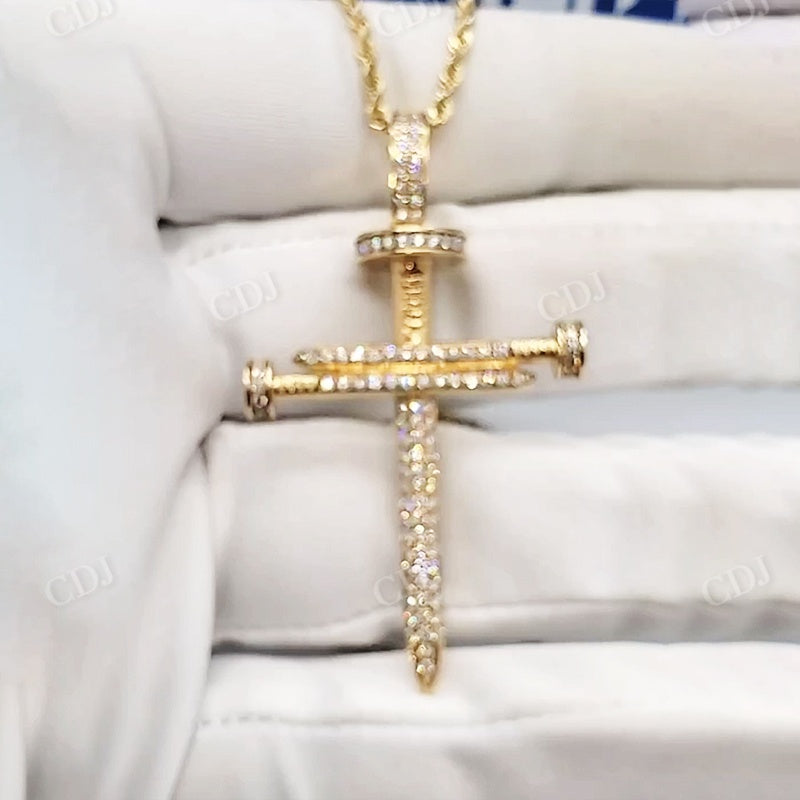 Hip Hop Moissanite Cross Pendant CustomDiamJewel