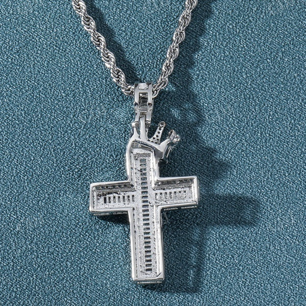 Hip Hop Mossanite Custom Cross Pendant CustomDiamJewel