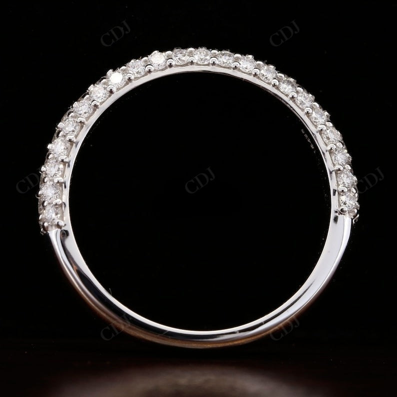 lab grown diamond 0.65CTW Half Eternity wedding Band woman customdiamjewel