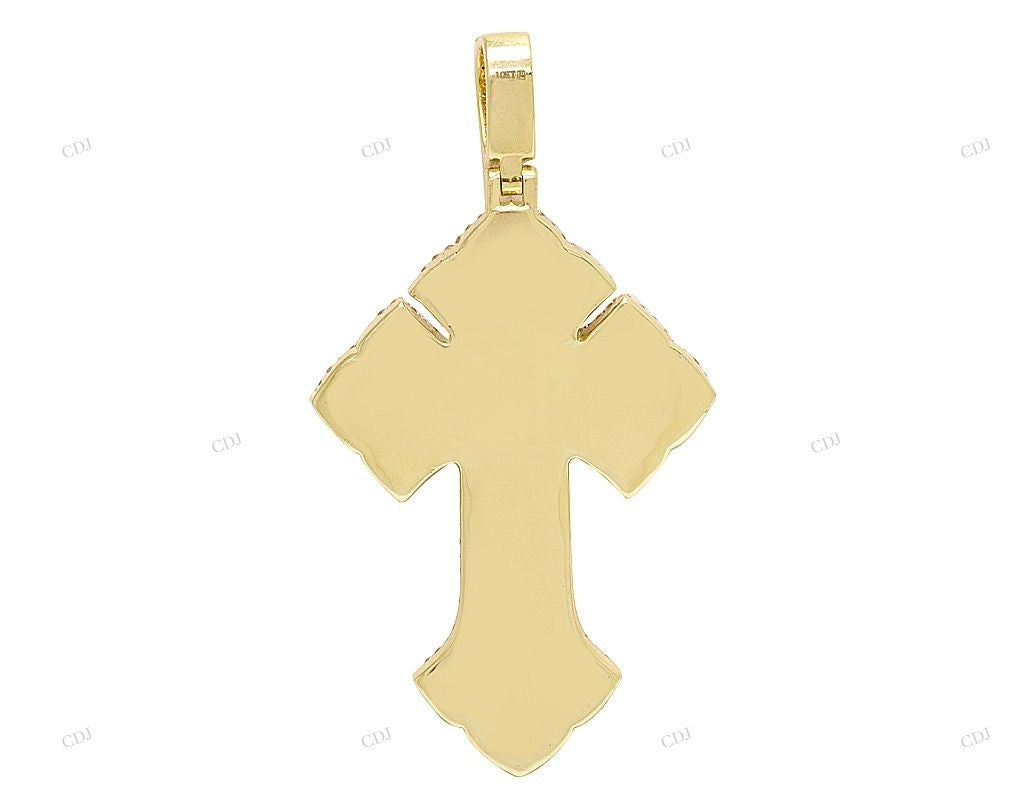 2.5 Inch Two Tone Custom Gothic Cross Pendant hip hop jewelry CustomDiamJewel