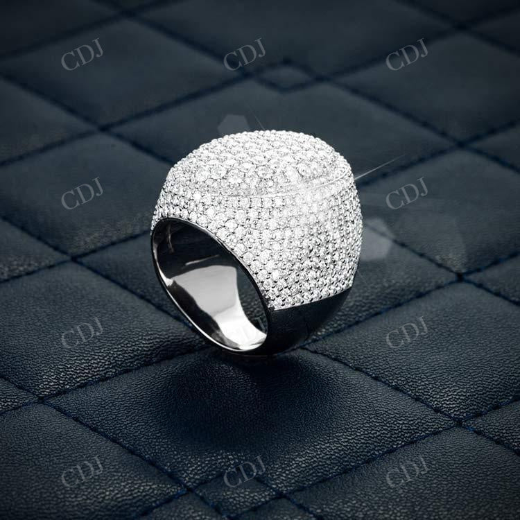Round Cut iced Out Hip Hop Ring For Men hip hop jewelry customdiamjewel