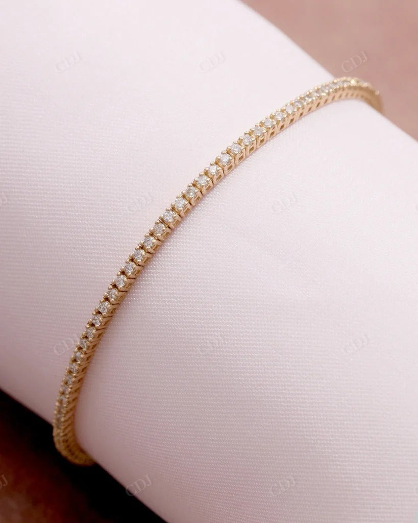 10K Gold Lab Grown Diamond Tennis Bracelet