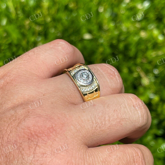 Men's Real Iced Out 14K Gold Diamond Ring  customdiamjewel   