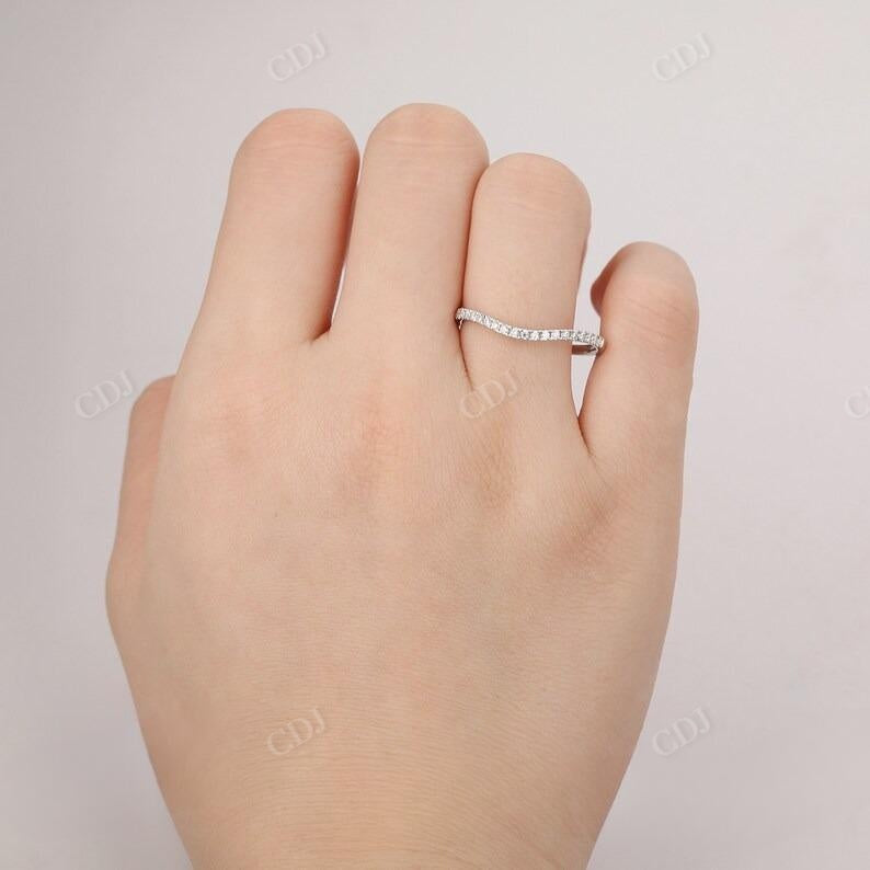 0.19CTW Diamond Curved Matching Wedding Band customdiamjewel
