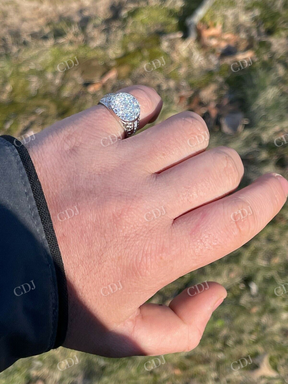 Iced Diamond Nugget Micro pave Ring customdiamjewel