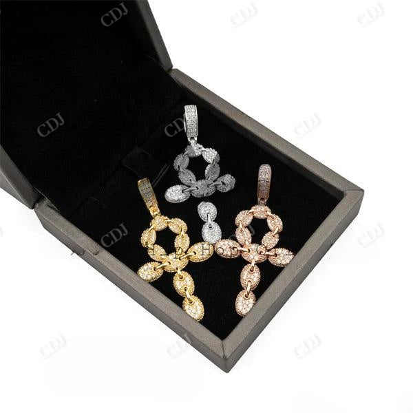 Iced Out Diamond Ankh Cross Pendant For Men customdiamjewel