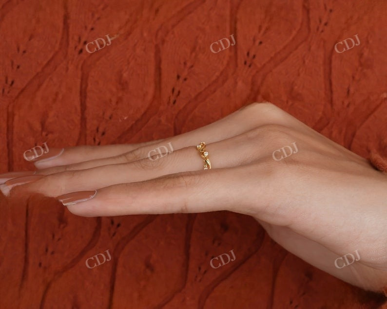 Nature Inspired Natural Diamond Wedding Band customdiamjewel