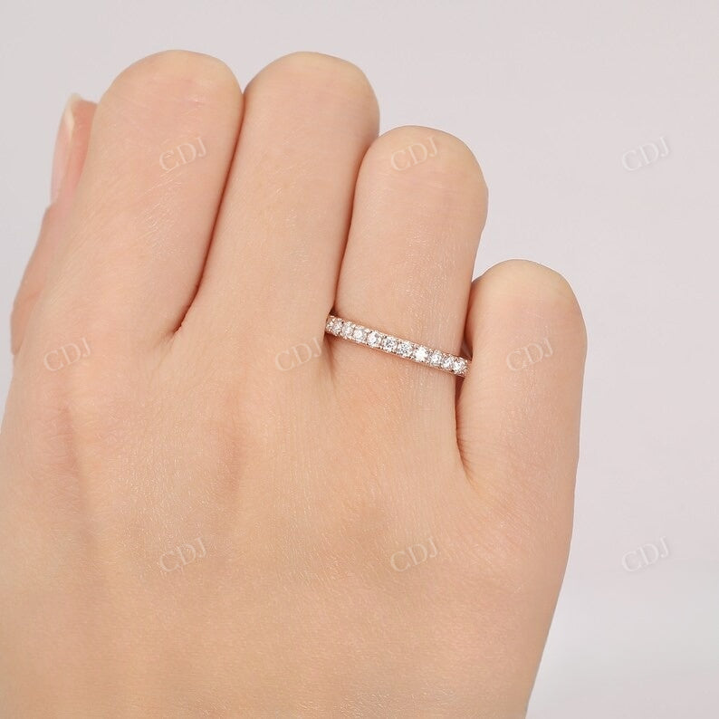 0.62CTW Round Cut Lab Grown Diamond Wedding Band customdiamjewel