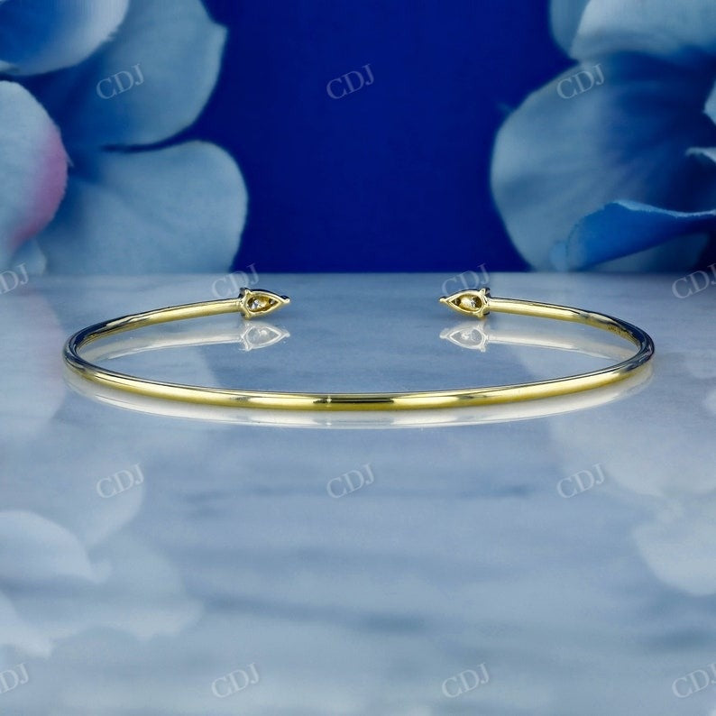 0.30CT Natural Diamond Open Cuff Bangle Bracelet open cuff diamond bracelet customdiamjewel   