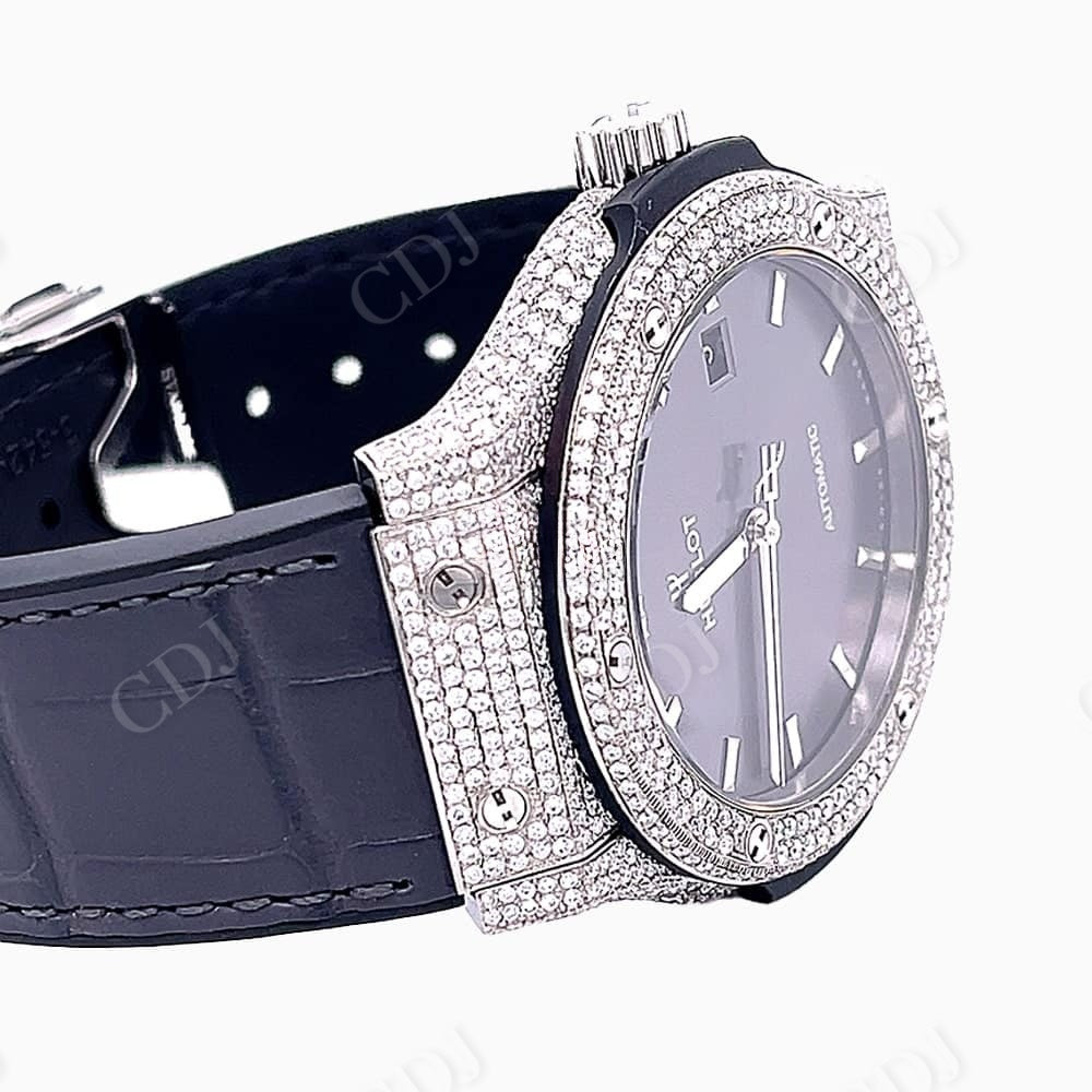 42mm Dial Custom Moissanite Hip Hop Watch customdiamjewel