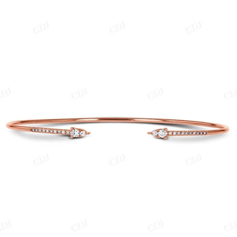 0.30CT Natural Diamond Open Cuff Bangle Bracelet open cuff diamond bracelet customdiamjewel