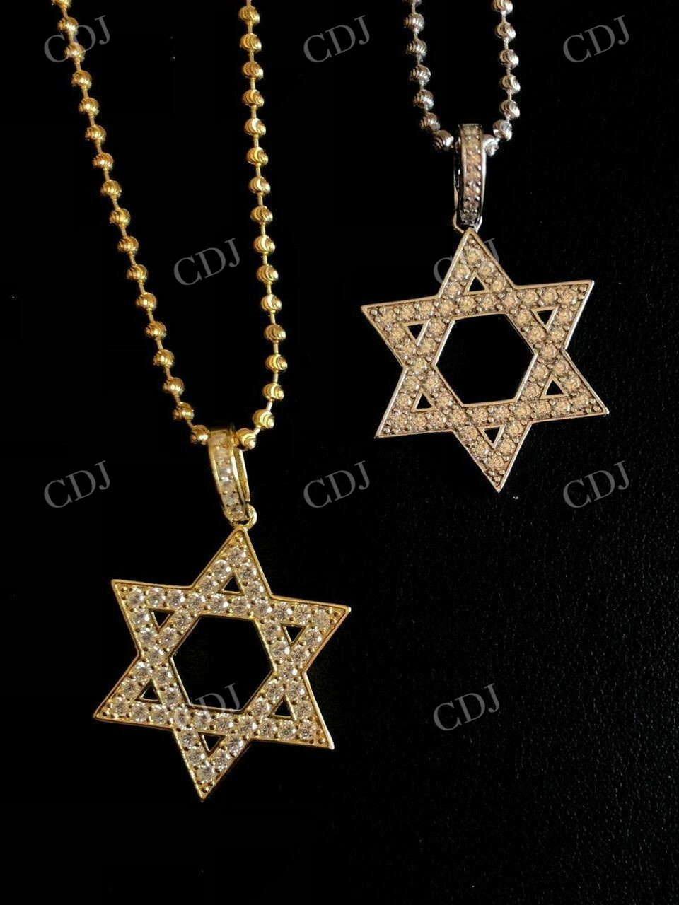 Iced Magen Star Of David Jewish Iced Diamond Pendant customdiamjewel