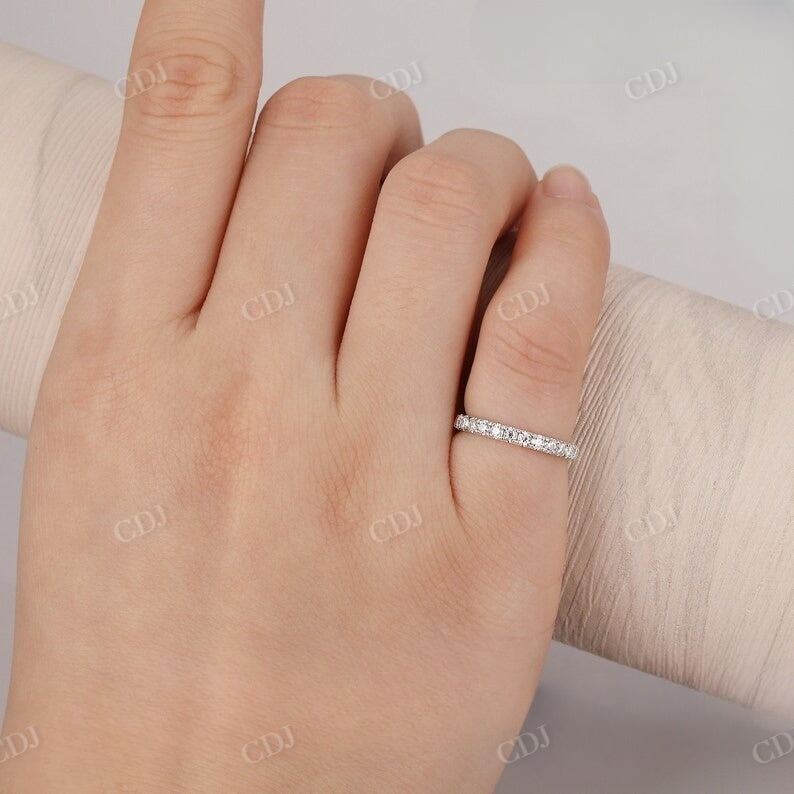 Round Cut Lab Grown Diamond Eternity Wedding Band Wedding Band customdiamjewel