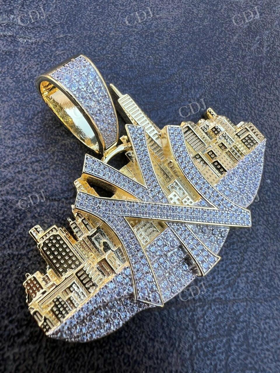 Hip Hop New York NYC Skyline Icy Pendant customdiamjewel