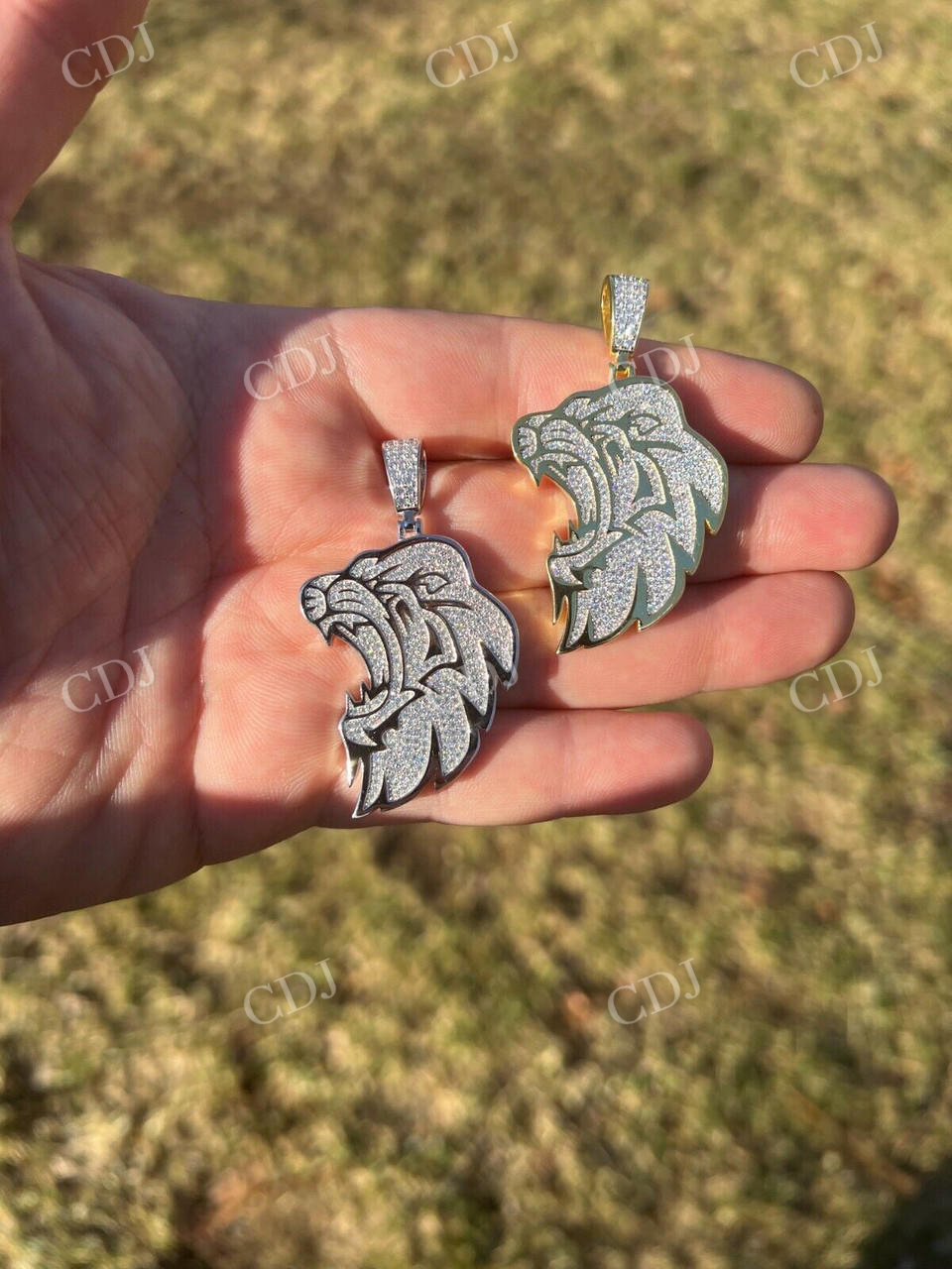 Gold Plated Iced Lion King Leo Hip Hop Pendant customdiamjewel