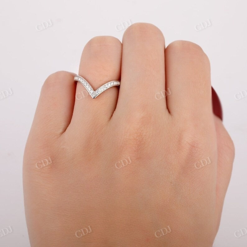 0.15CT Round Cut Natural Diamond Half Eternity Wedding Band customdiamjewel