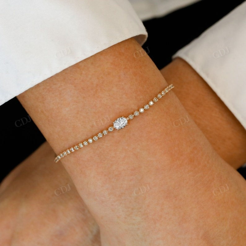 Fancy Shape Lab Grown Diamond Tennis Bracelet customdiamjewel