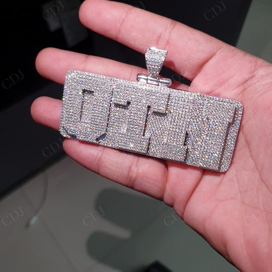 925 Silver VVS1 Moissanite QTN Pendant hip hop jewelry customdiamjewel   