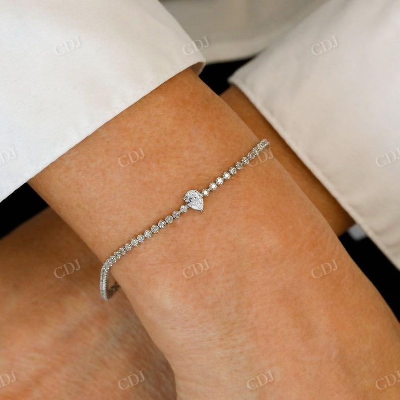 0.35CT Oval Marquise Heart Or Pear Cut Natural Diamond Tennis Bracelet tennis bracelet customdiamjewel   