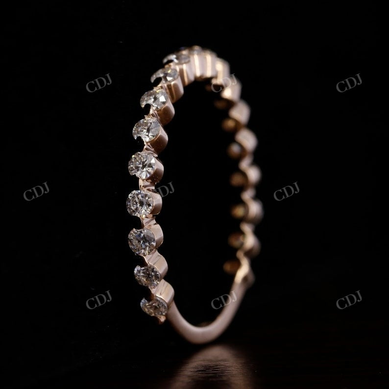 2 MM Round Cut Diamond Wedding Band customdiamjewel