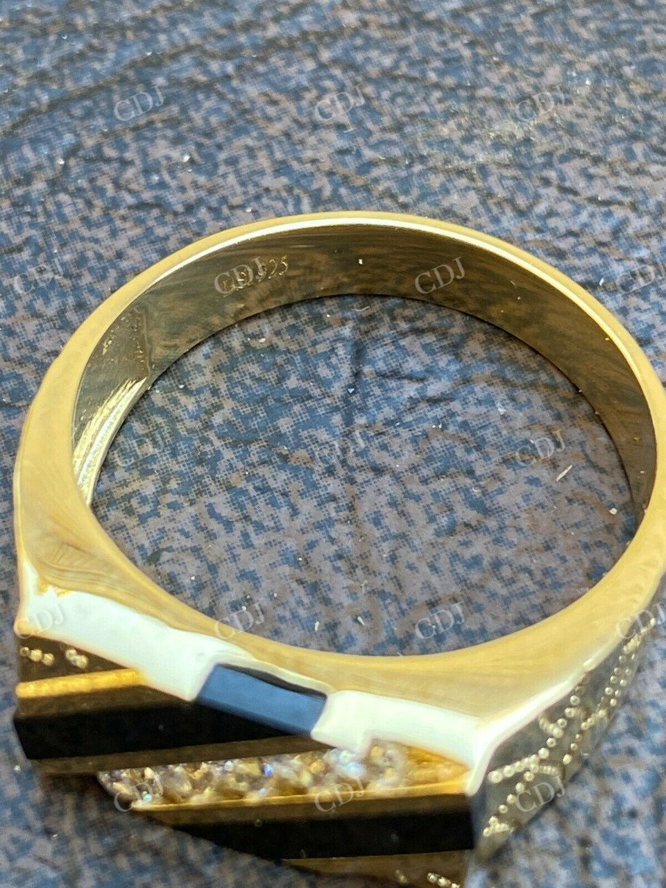 14k Gold Mens Moissanite Engagement Ring customdiamjewel