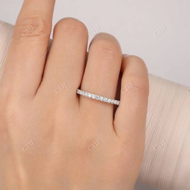White Gold Full Eternity Lab Grown Diamond Wedding Band Wedding Band customdiamjewel