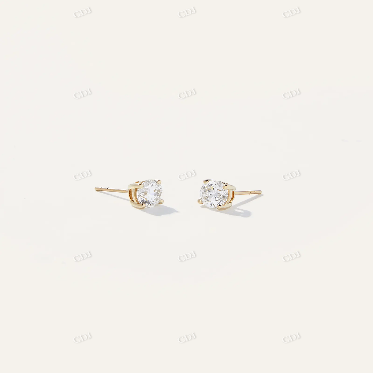 Luxury Round Solitaire Earrings customdiamjewel