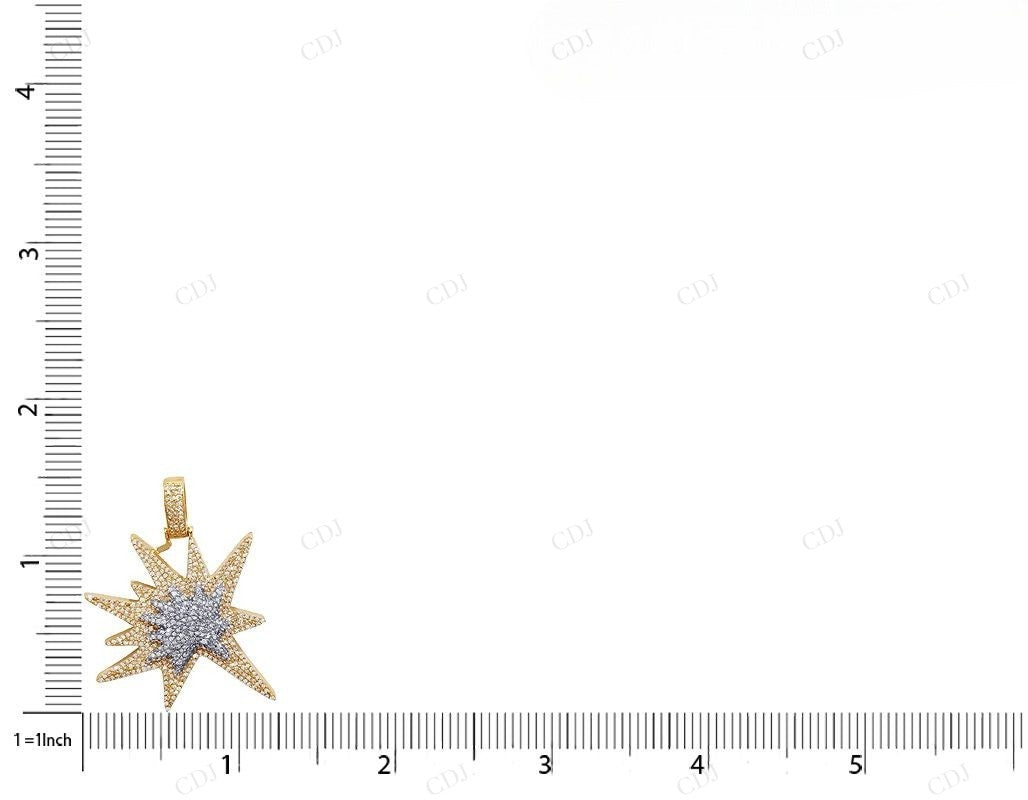 Custom Silver Moissanite Explosion Emoji Pendant CustomDiamJewel