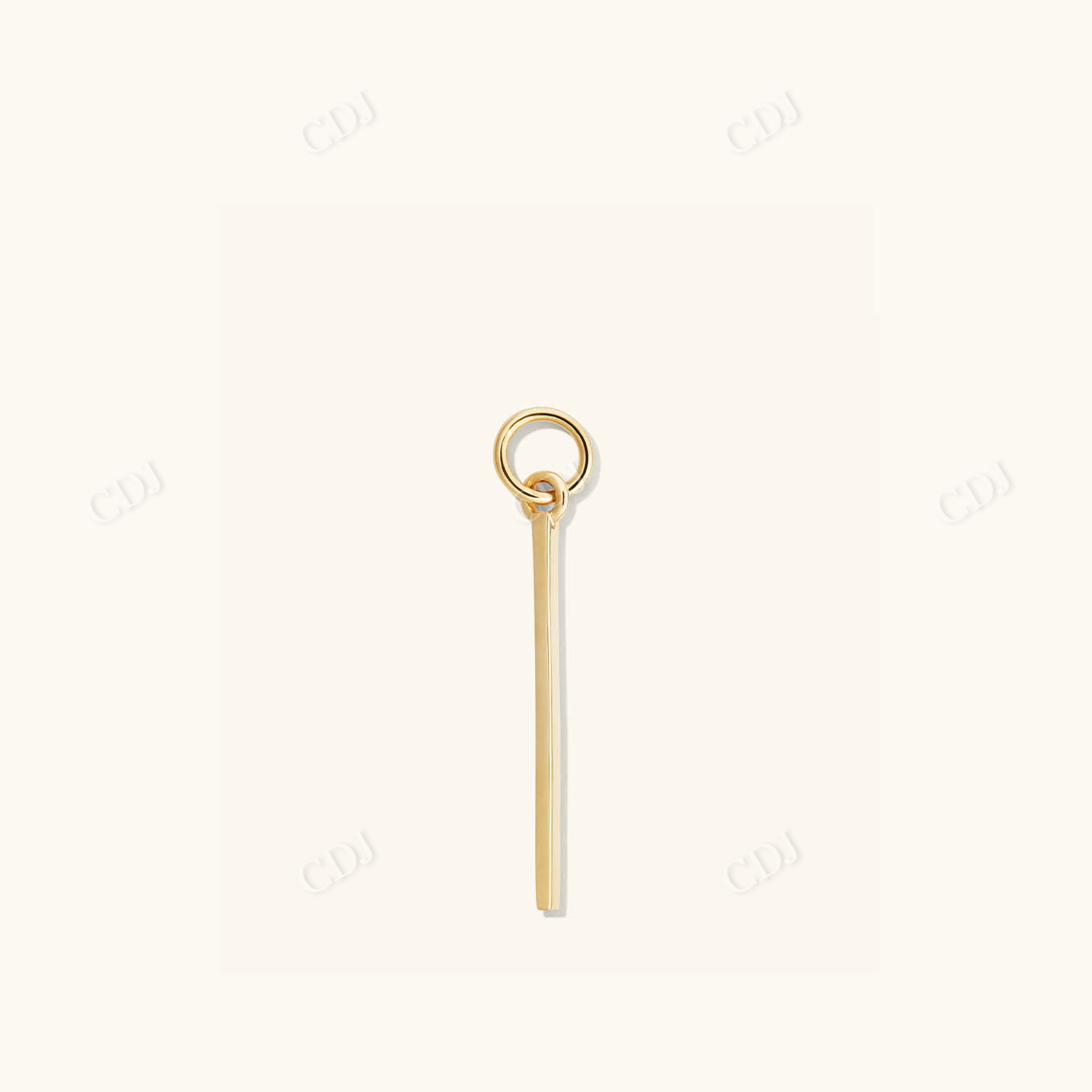 Single Bar Hoop Charm For Men and Women  customdiamjewel 10 KT Solid Gold Yellow Gold 