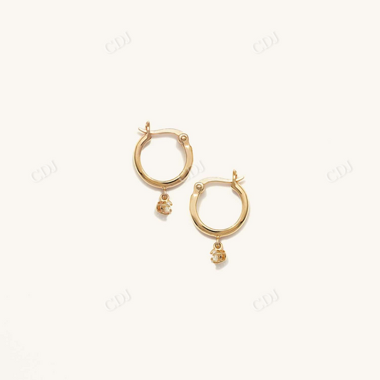 Sapphire Hoop Earrings In Gold Vermeil  customdiamjewel   