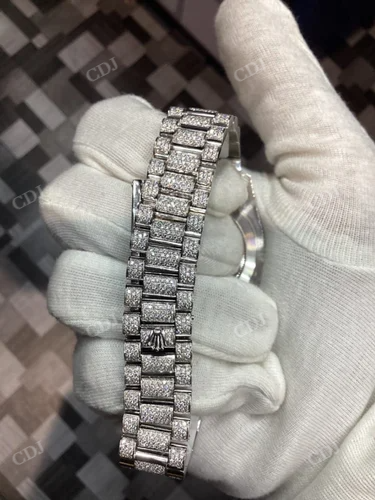 Rolex Natural Diamond Luxury Iced Out Hip Hop Diamond Watch customdiamjewel