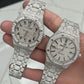 41MM Full White Patek Phillips Natural Diamond Watch  customdiamjewel   