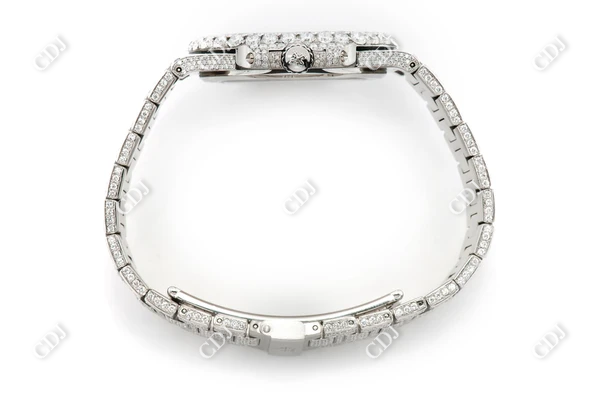 Full White Date Just Patek Philippe Iced Out Natural Diamond Watch customdiamjewel