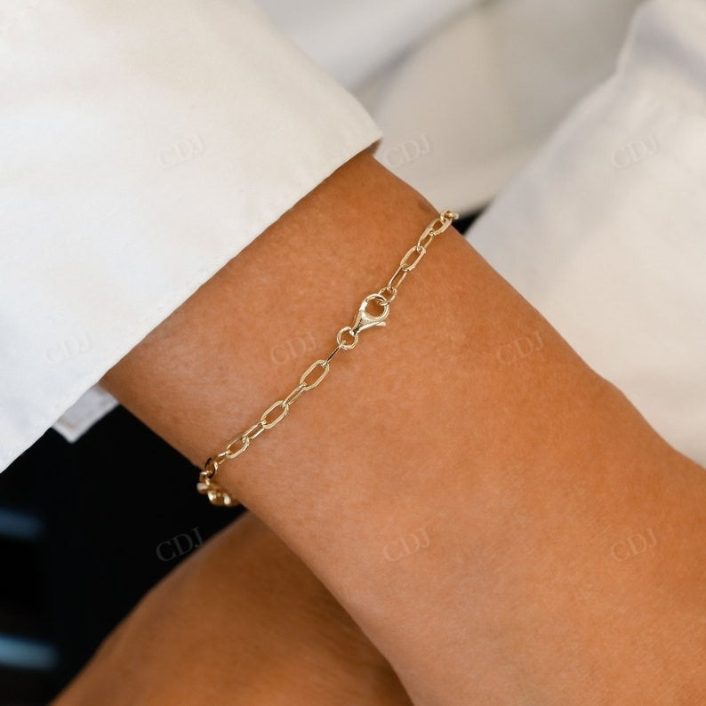 14K Gold Lab Grown Diamond Open Pave Adjustable Diamond Bracelet customdiamjewel