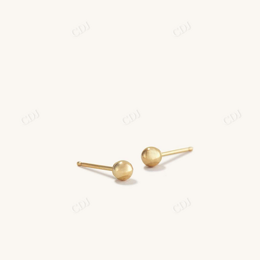 14K Yellow Gold Ball Stud Earrings For Women  customdiamjewel   