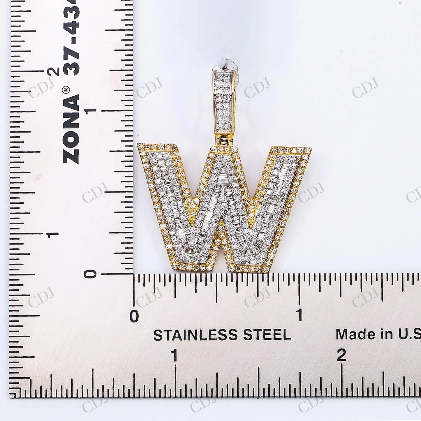 Moissanite W Silver Moissanite Pendant Hip Hop Pendent customdiamjewel