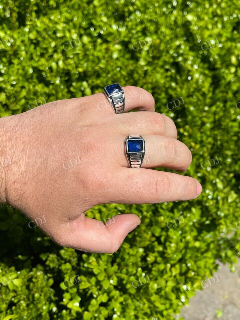 Blue Sapphire Designer Ring For Men customdiamjewel