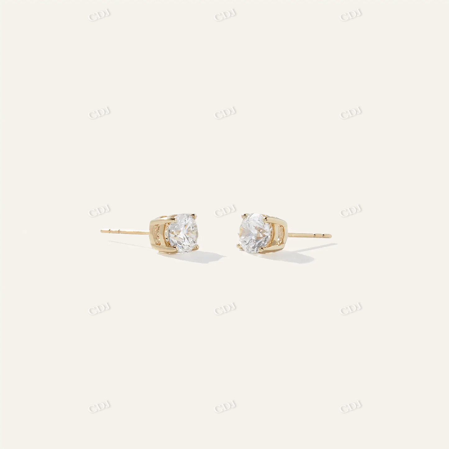 Women's Diamond Solitaire Studs customdiamjewel